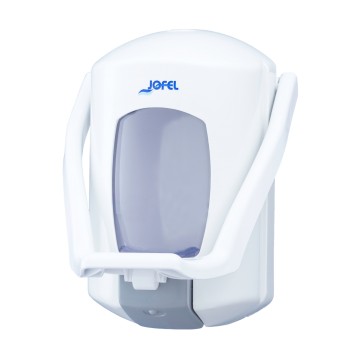 DISTRIBUTEUR DE SAVON ABS BLANC A COUDE 1L
