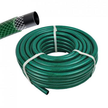 Tuyau d'irrigation blindé 5/8 '' 15 mm, tuyau d'arrosage de jardin, 3  couches de couleur vert noir (10m)