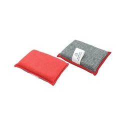 EPONGE MICROFIBRE DOUBLE FACE GRATTANTE LOT DE 2